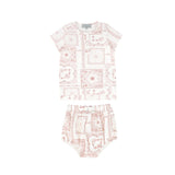 Bace Pink Paisely Handkerchief Print Set