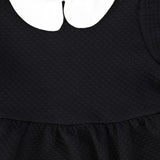 Bace Black Peter Pan Collar Quilted Dress