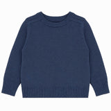 Calla Lili Blue Knit Round Neck Sweater