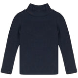 Calla Lili Navy Blue Mock Neck Knit Top