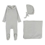Lilette Light Blue Peter Pan Fine Pointelle Collar Layette Set
