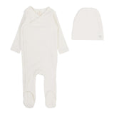 Lilette Cream/Blue X Print Footie Set