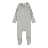 Lilette Light Blue Peter Pan Fine Pointelle Collar Footie
