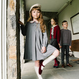 Analogie Mid Grey Crochet Collar Dress