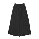 Emm Black Denim Maxi Zipper Skirt