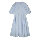 Emm Sky Pleated Linen Dress