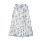 Teela Blue Toile Smocked Skirt