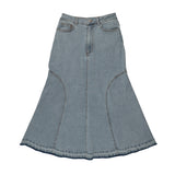 Emm Light Denim Midi Denim Skirt