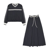 Teela Navy Sweat Set