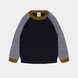 Fub Navy Color Block Sweater