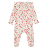 Ra & Da Red Floral Footie