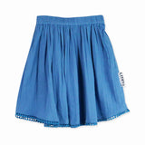 Lmn3 Provincial Blue Trimmed Skirt