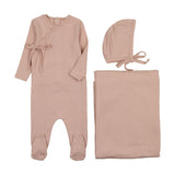 Mema Pale Pink Pointelle Heart Take Me Home Set