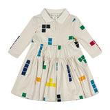 Teela Tetris Print Polo Dress