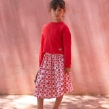 Yell-OH Red Hearts Button Skirt