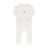 Ely's & Co Ivory Embroidered Star Footie