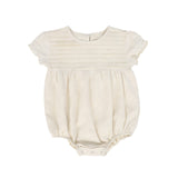 Bace Collection Oatmeal Pleated Detail Romper