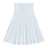 Teela White Pleated Skirt