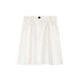 Cabana White Denim Frayed Hem Skirt