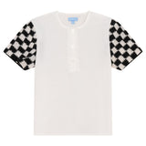 Pompomme White/Black Crochet Shirt