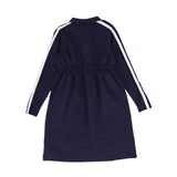 Bace Collection Navy Pique Varsity Stripe LS Dress