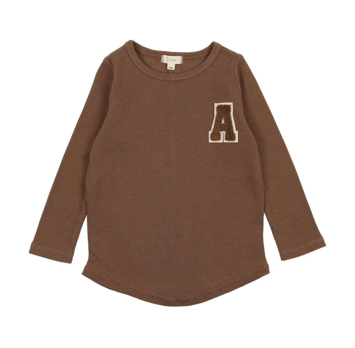 Lil Legs Camel Ribbed Applique Tee