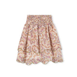 Papillon Pink Paisley Print Scallop Trim Skirt