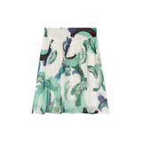 Lilou Green Leon Waisted Floral Print Flair Skirt