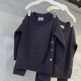 Kipp Blue Vest Knit Set