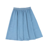 Bace Collection Blue Smocked Flare Stiching Detail  Skirt
