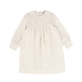 Bace Collection Oatmeal Pleated Detail Bubble LS Dress