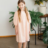 Nou Nelle Pink Peter Pan 3/4 Sleeve Dress