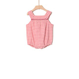 Yell-OH Rose Check Romper