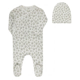 Aurora Ivory/Blue Blooms Footie Set
