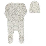 Aurora Ivory/Mauve Blooms Footie Set
