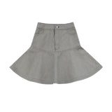 Parni Blue Striped Denim Short Skirt
