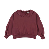 Kin Kin Washed Burgundy Collared Sweatshirt