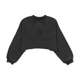 Kin Kin Washed Black Crop Sweatshirt