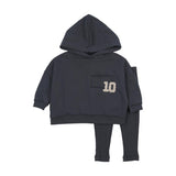Kin Kin Navy Hooded Sweatshirt Set