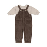 Kin Kin Umber Corduroy Overall Set