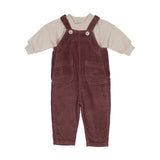 Kin Kin Mauve Corduroy Overall Set