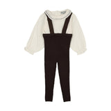 Kin Kin Brown Overall Set