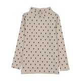 Kin Kin Blue Tulip Print Mock Neck