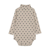 Kin Kin Blue Tulip Print Mockneck Onesie