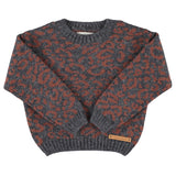 Piupiuchick Dark Grey Animal Print Sweater