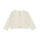 Lilette Ivory Knit Pointelle Cardigan