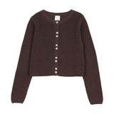 Analogie Chocolate Brown Fine Knit Cardigan