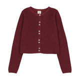 Analogie Deep Red Fine Knit Cardigan