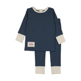 Lil Legs Blue Color Block Lounge Set