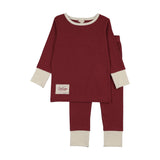 Lil Legs Red Color Block Lounge Set
